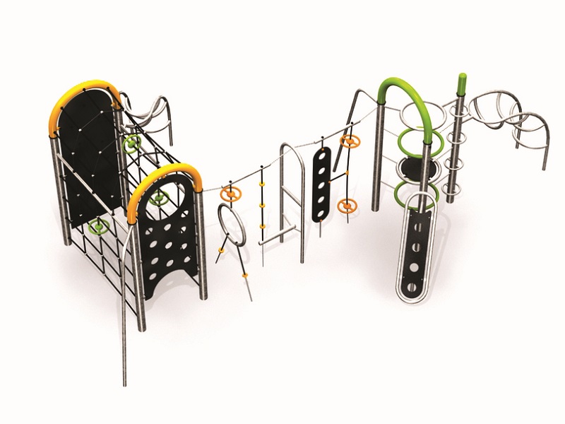 Детская игровая площадка Kronos VI полоса препятствий со стенкой от компании МАФМАРКЕТ