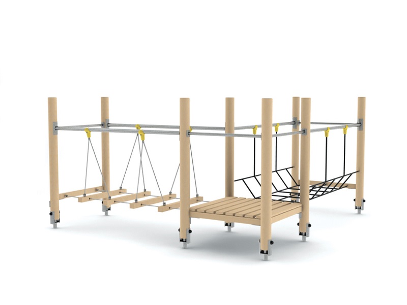 Детская игровая площадка Mije веревочный и подвесной мосты от компании МАФМАРКЕТ